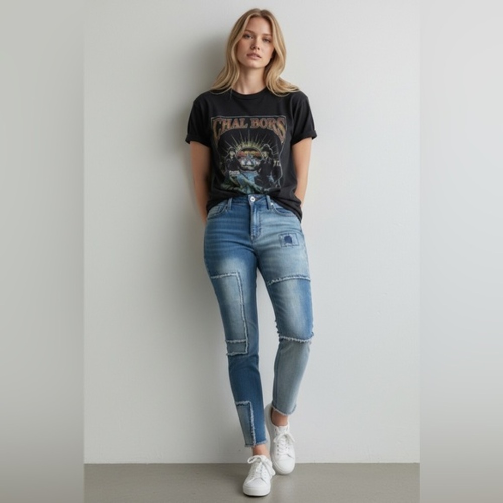 Hydraulic Women's Blue Patchwork ‘Nolita’ Skinny Jeans Size 6